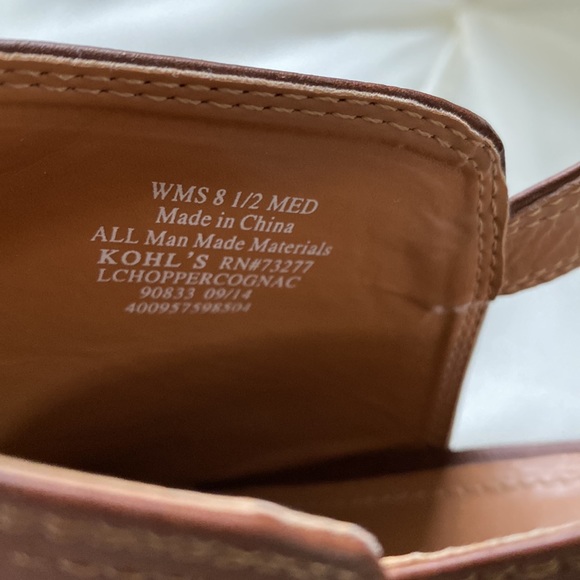 LC Lauren Conrad Peep Toe Cognac Heels - Picture 6 of 6